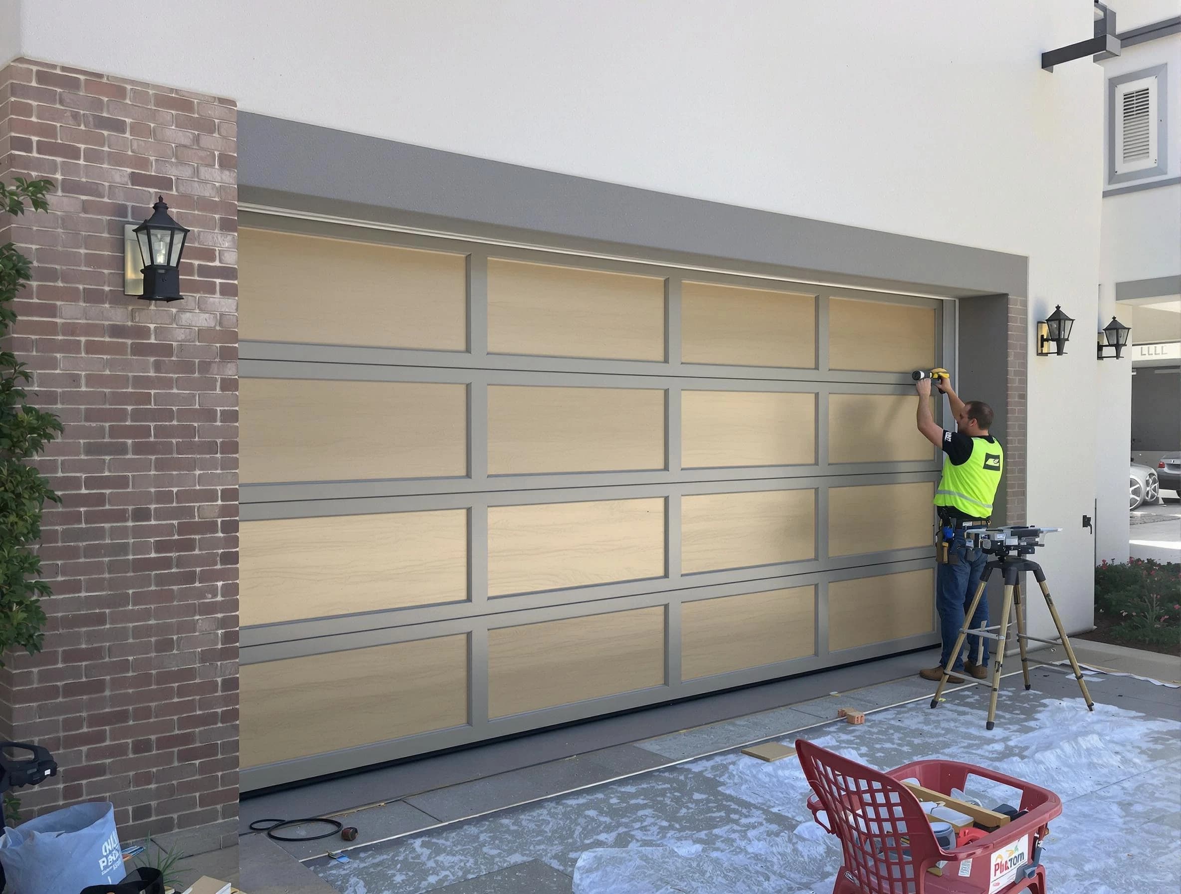 Garage door replacement service by Lafayette Garage Door Repair in Lafayette