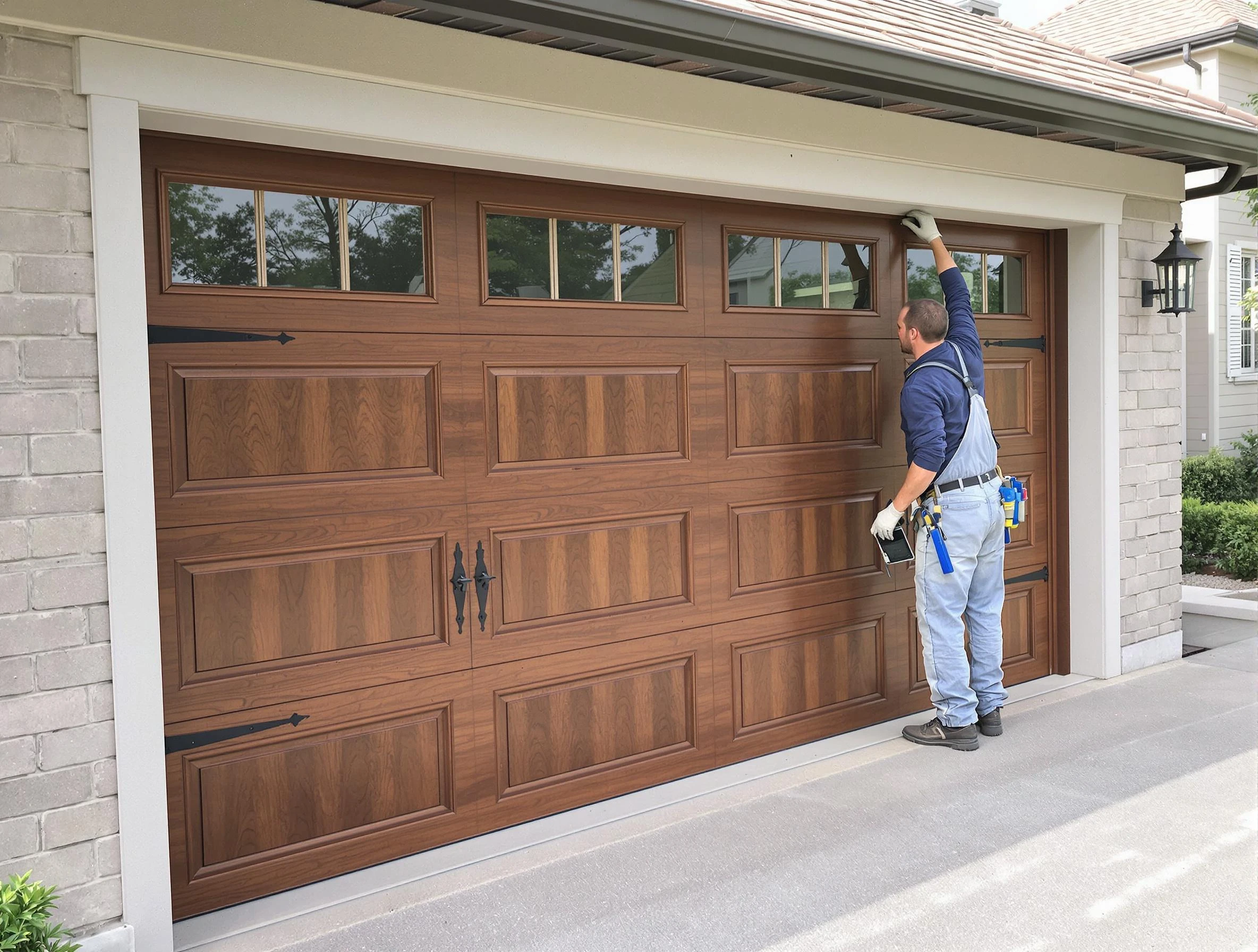 Custom garage door showcase by Lafayette Garage Door Repair in Lafayette