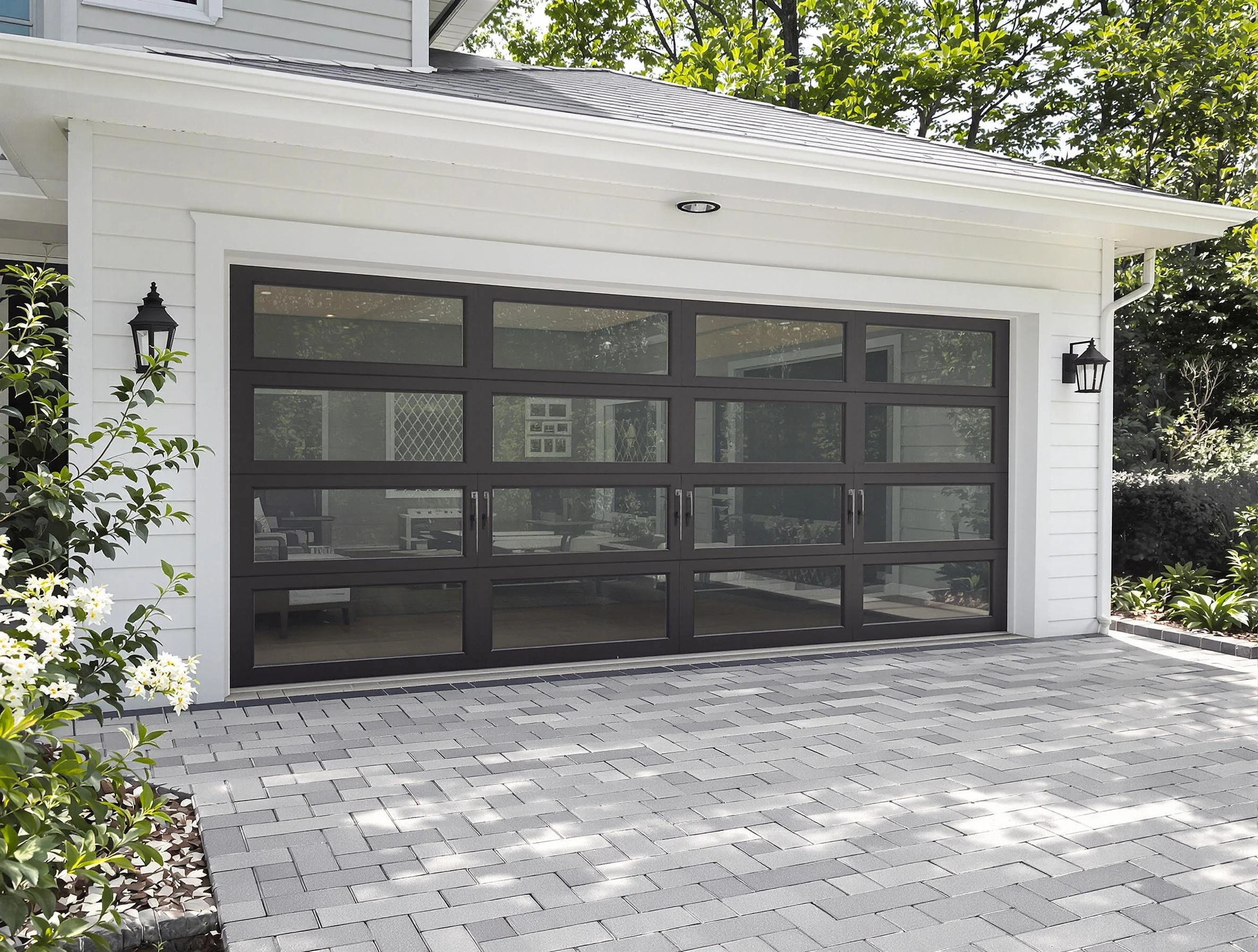 Lafayette Garage Door Repair design specialist presenting custom garage door options to Lafayette homeowner
